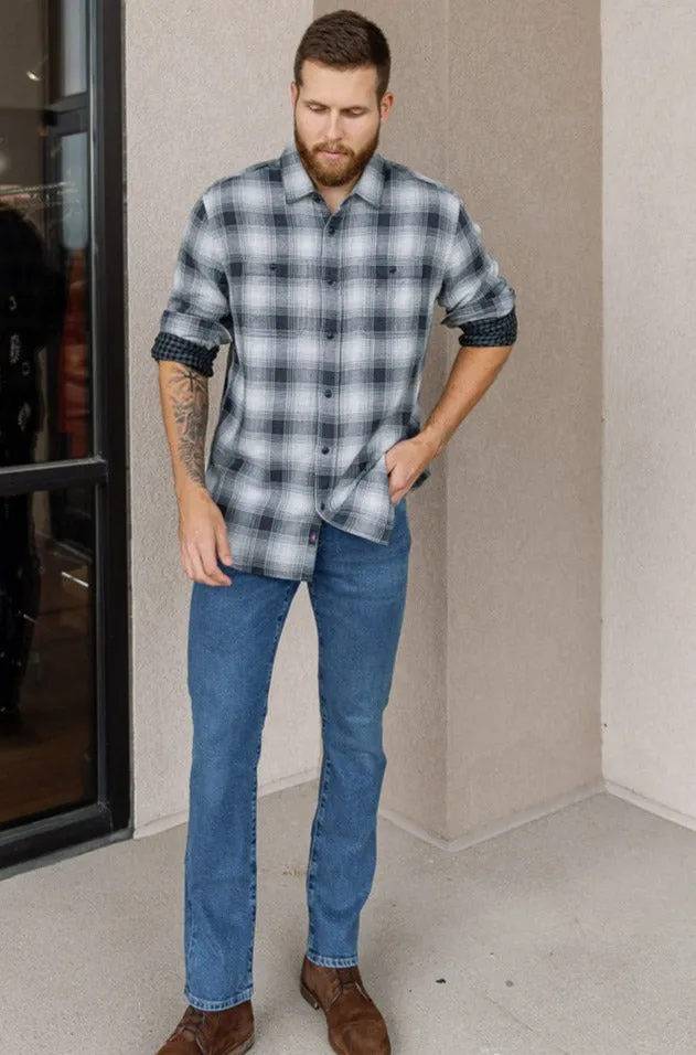 Faherty Malibu Shirt, Boss Shadow Plaid