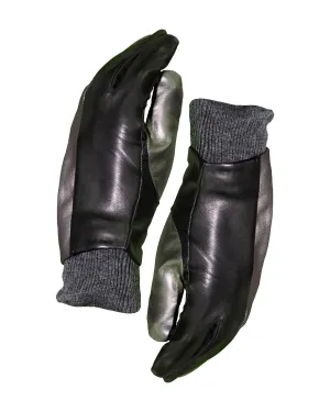 Leather Colorblock Gloves