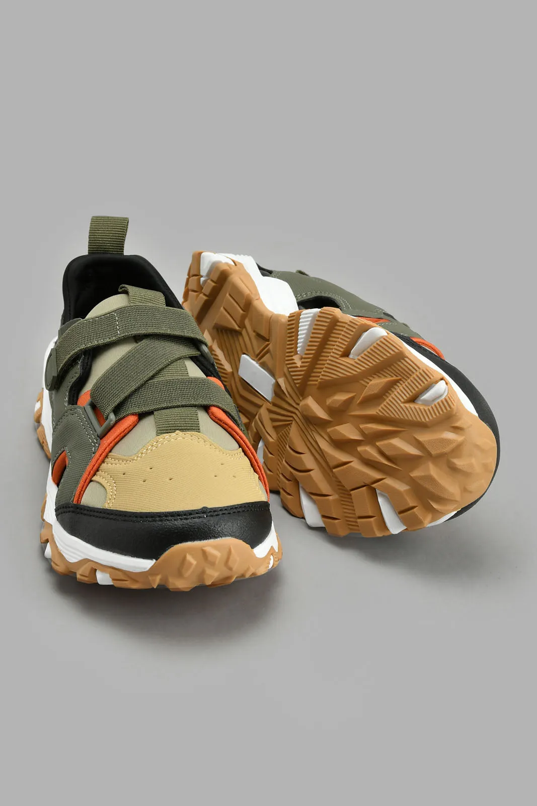 Olive Colour Block Sneaker
