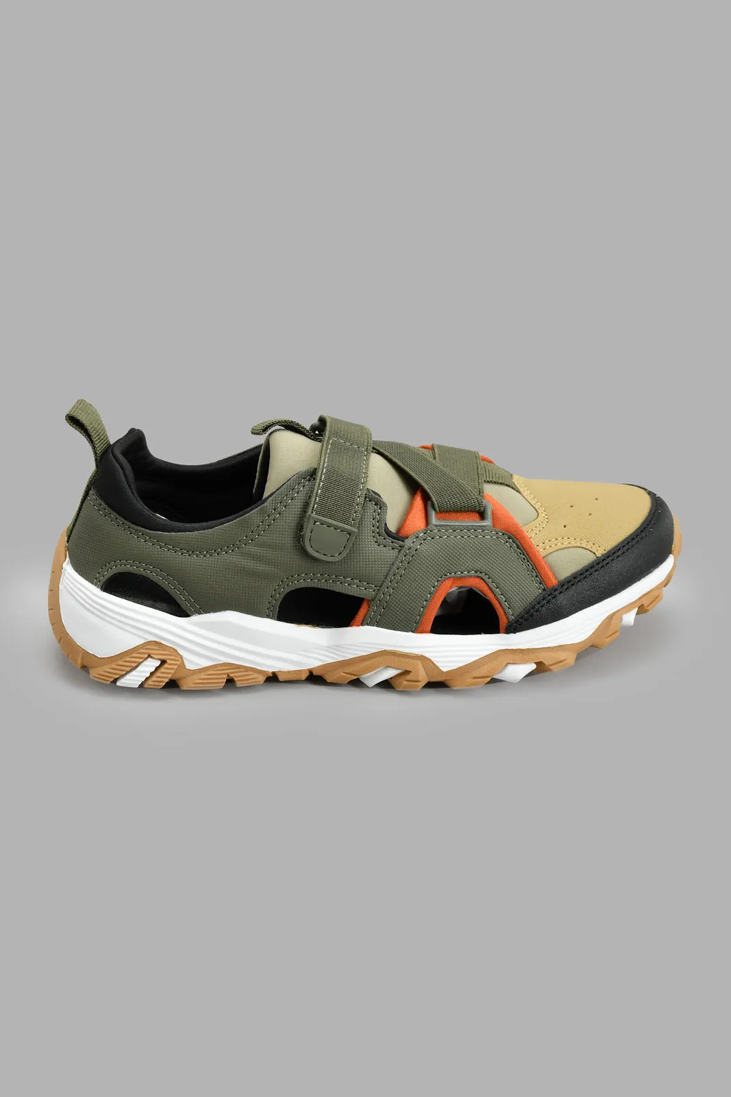 Olive Colour Block Sneaker
