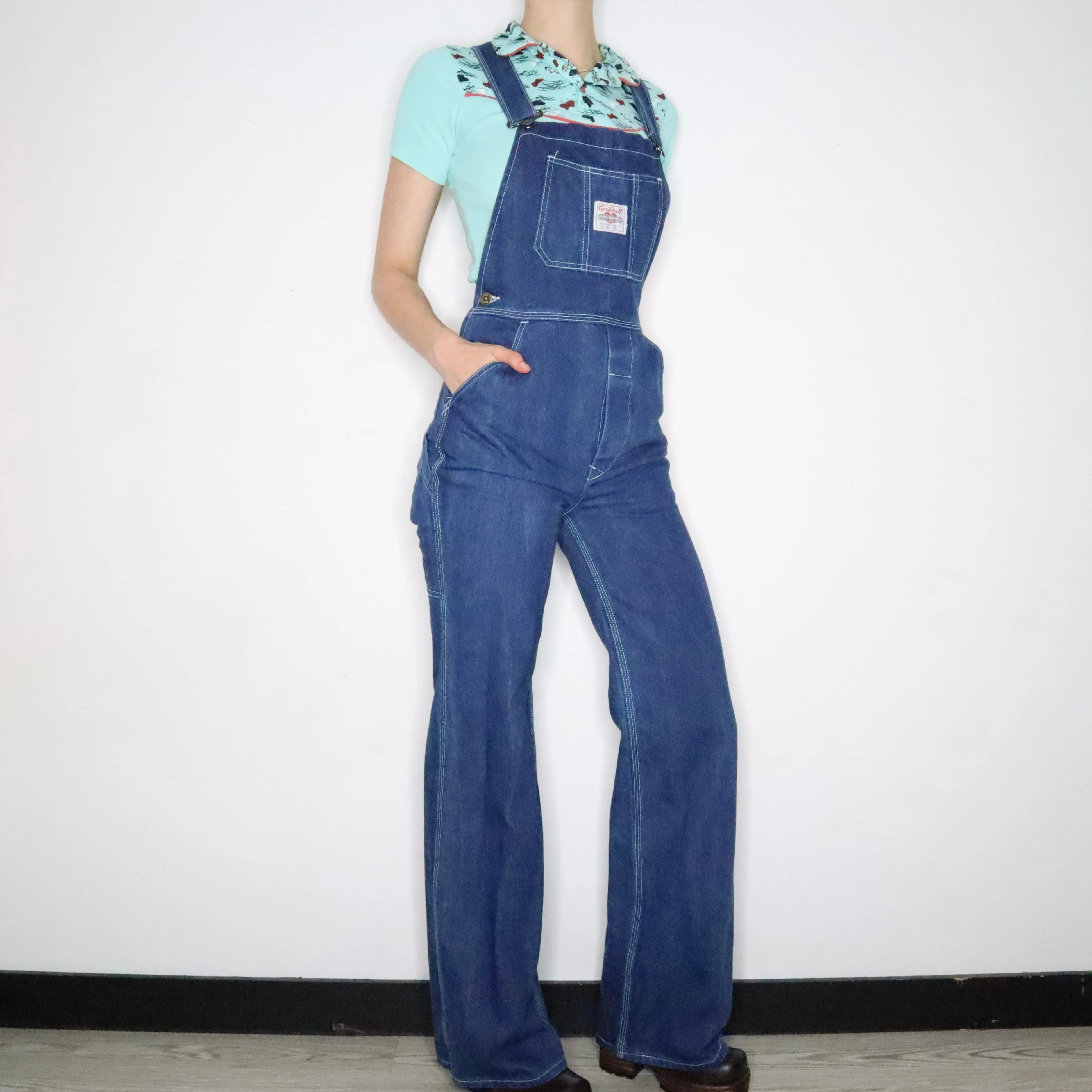 Rare Carhartt Denim Overalls (S-M)