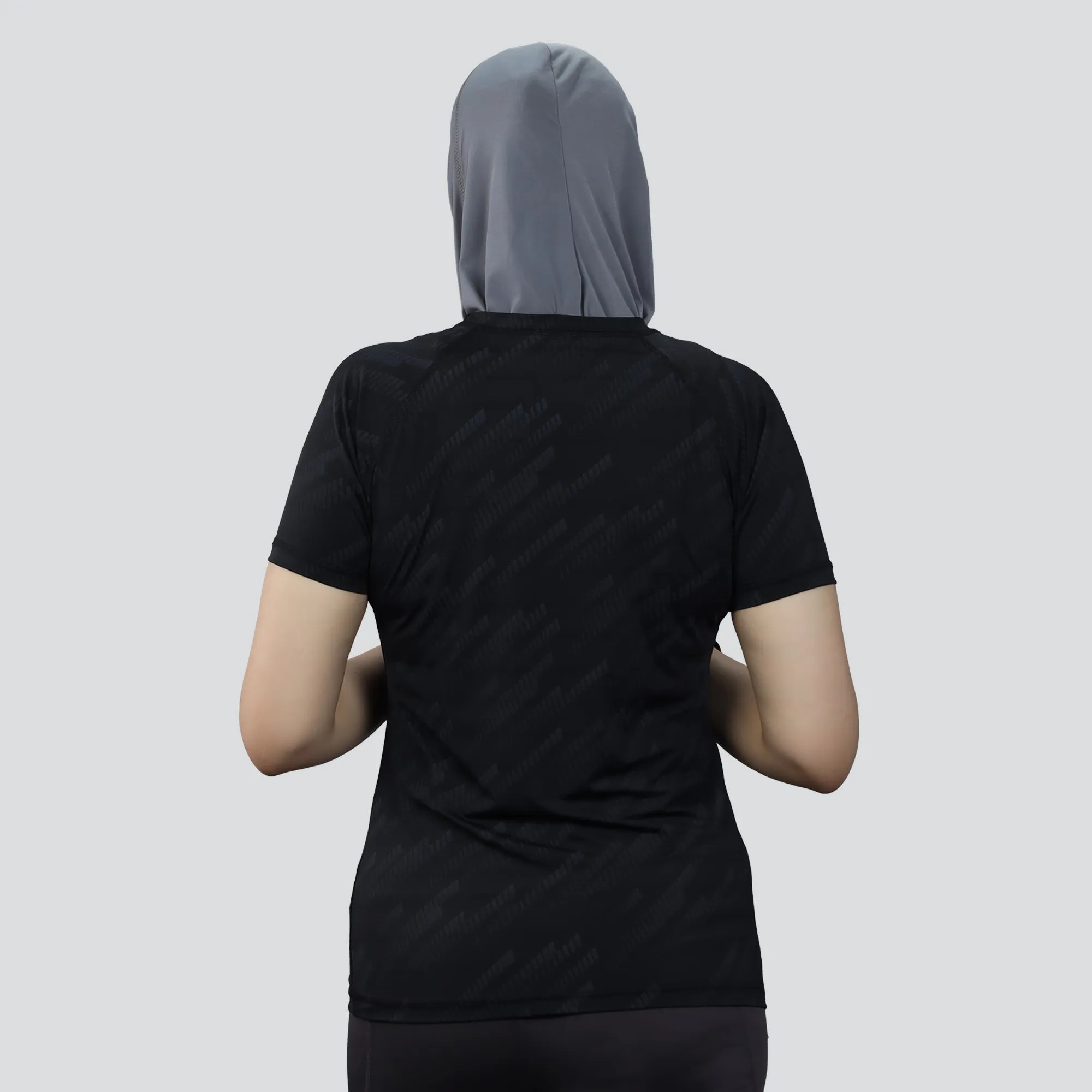Women's Flex Fit Breathable Activewear T-Shirt - Black