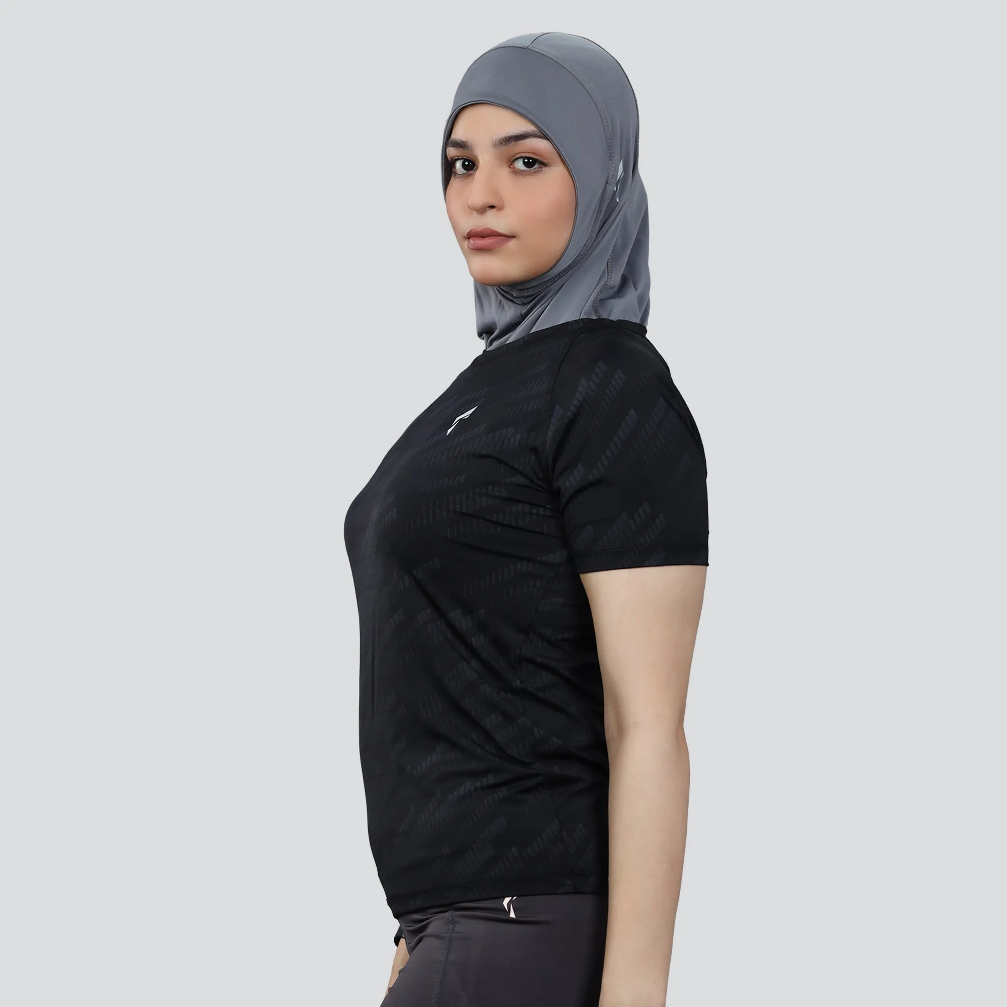 Women's Flex Fit Breathable Activewear T-Shirt - Black